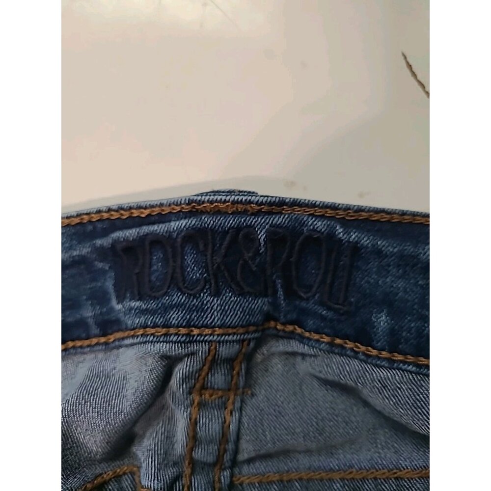 Rock & Roll Cowgirl Low Rise Stretch Trousers 29x34 (29x32) Flare Leg Jeans - Picture 10 of 15